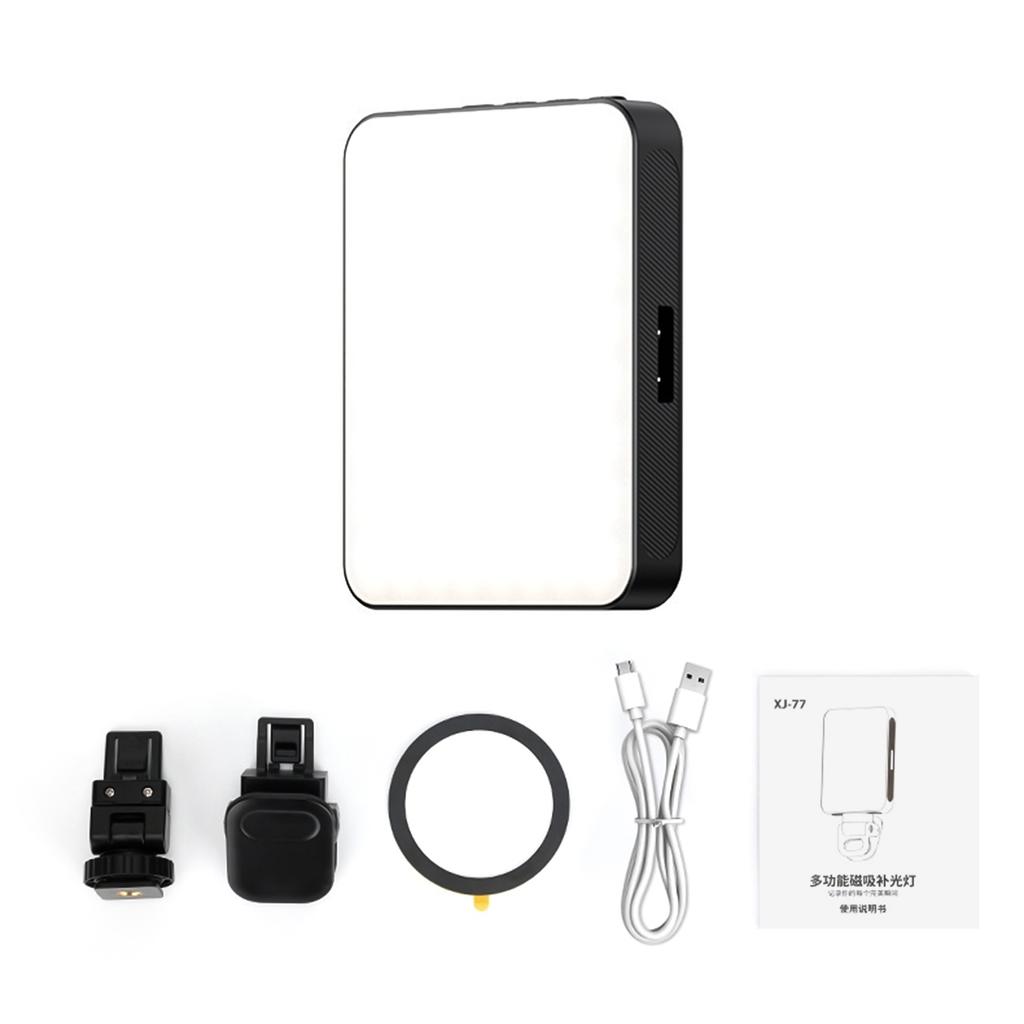 Magnetic LED Video Light Pocket LED Fill Light 3000K 6500K Dimmable Video Conference Light for Smartphone Laptop Tablet