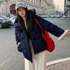 2026 Winter Womens Short Puffer Coat Light Luxury Cloud Feel Thick Warm Hooded Cotton Jacket Solid Color
