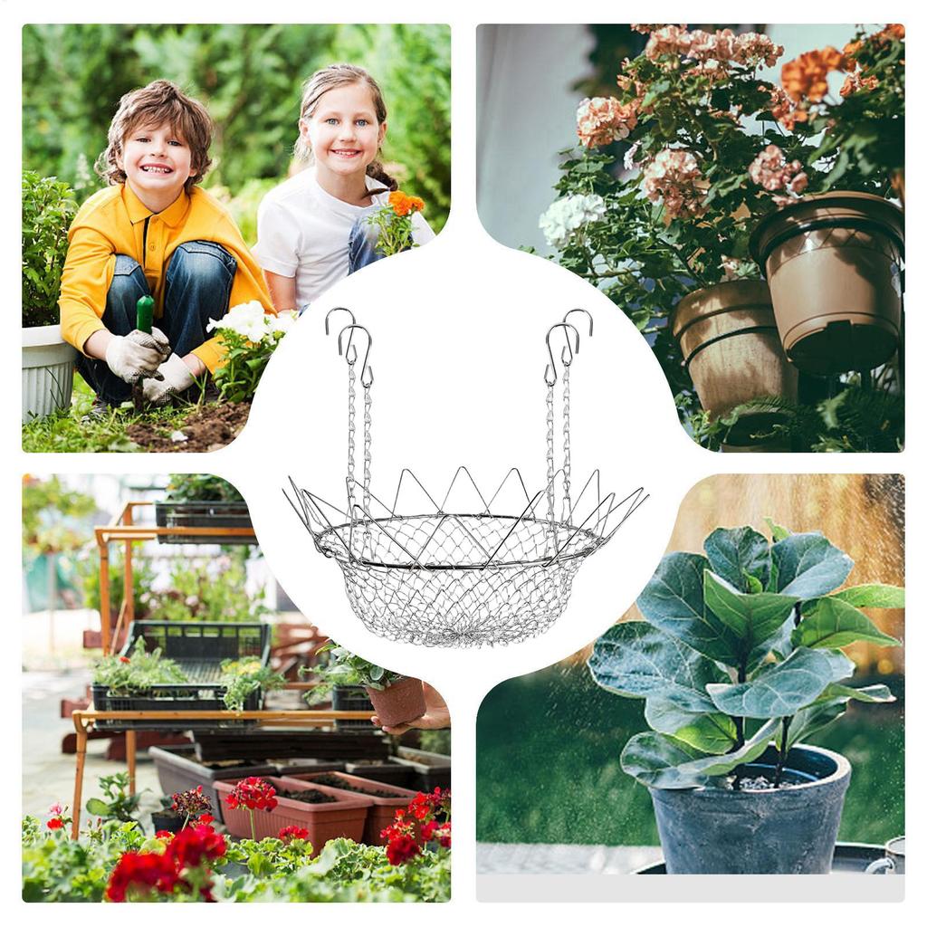 Adjustable Planter Insert, – Rustproof, Chains Fillers Outdoor Indoor, Flower Potted Home Outdoor Indoor Flower Potted