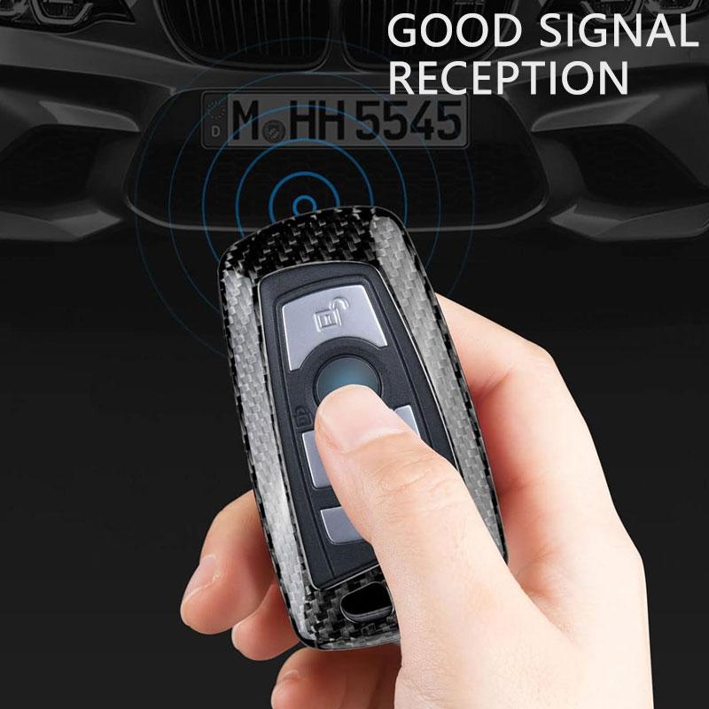 Carbon Fiber Key Fob Cover for BMW, Key Shell Case Protector for BMW 1 2 3 3GT 4 5 5GT 6 7 X3 X4 M2 M3 M4 M5 M6 Car Accessories