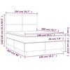 VidaXL Lit à sommier tapissier avec matelas Noir 140x200 cm Tissu - Modèle 3141619