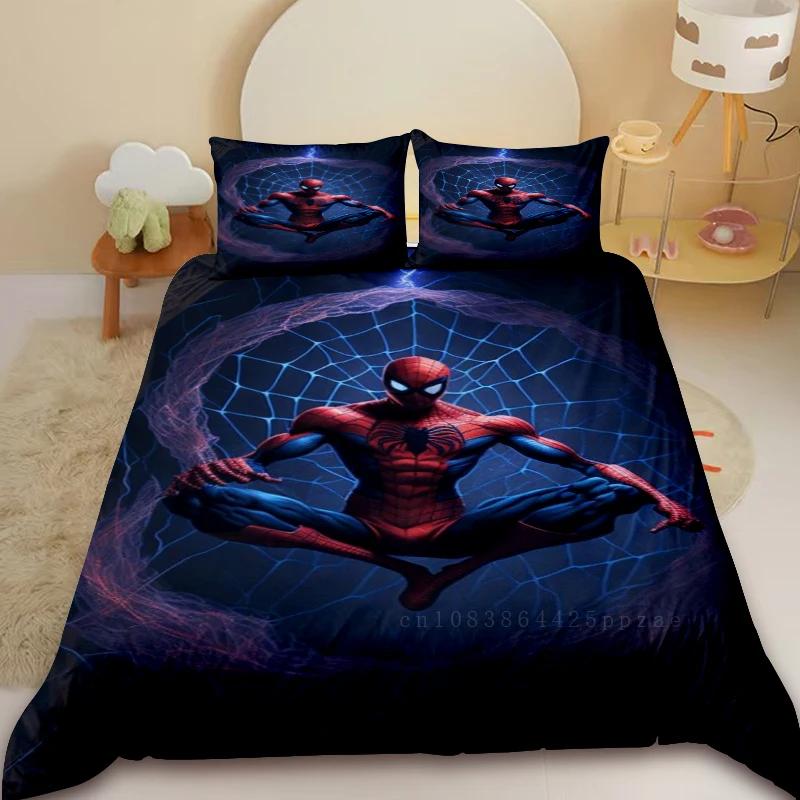 Cartoon Spidermans Duvet Cover Set Kids Boys Bedding Set Spider Hero Quilt Cover for Children edroom Decoration