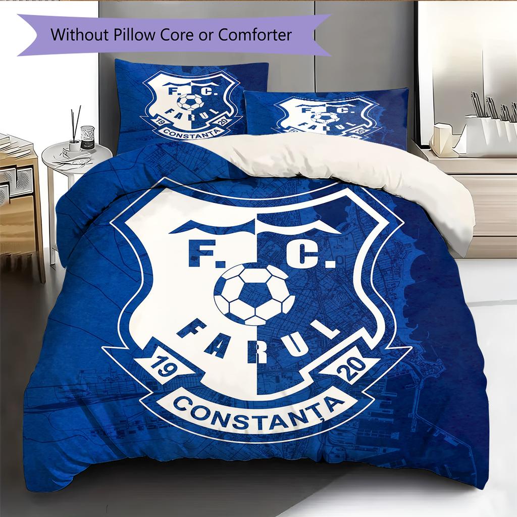 Biancheria da letto con motivo Farul FC Decorazione per la casa Regalo di compleanno (1 * copripiumino + 2 * federa, senza nucleo)
