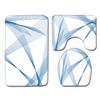 Line Toilet Floor Mat Three-Piece Bathroom 3-Piece Carpet Doormat