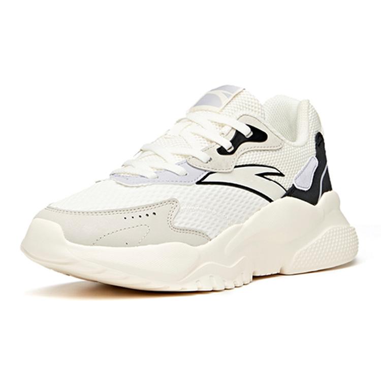 Anta Life Collection Cushioning Slip Resistant Abrasion Resistant Low top Athletic Shoes Women's White Gray Black 122118845-1