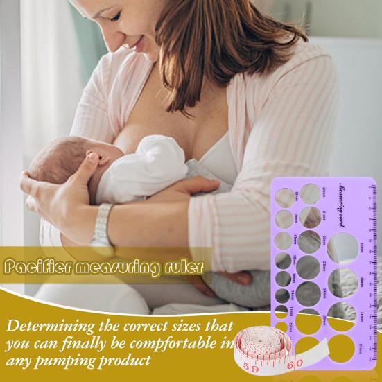 1 Set Nipple Measuring Ruler Double-sided Printing Soft Silicone Nipple Breast Pump Flange Ruler Home Use