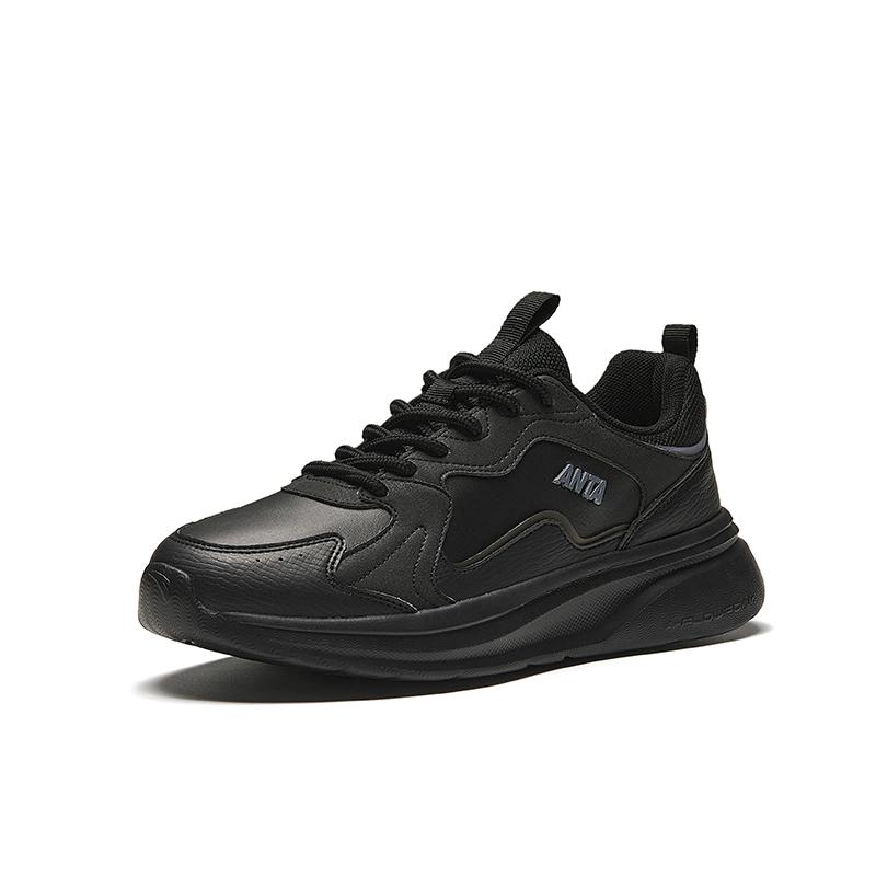 ANTA Men Retro Platform Casual Sneakers All Black 912438808-8