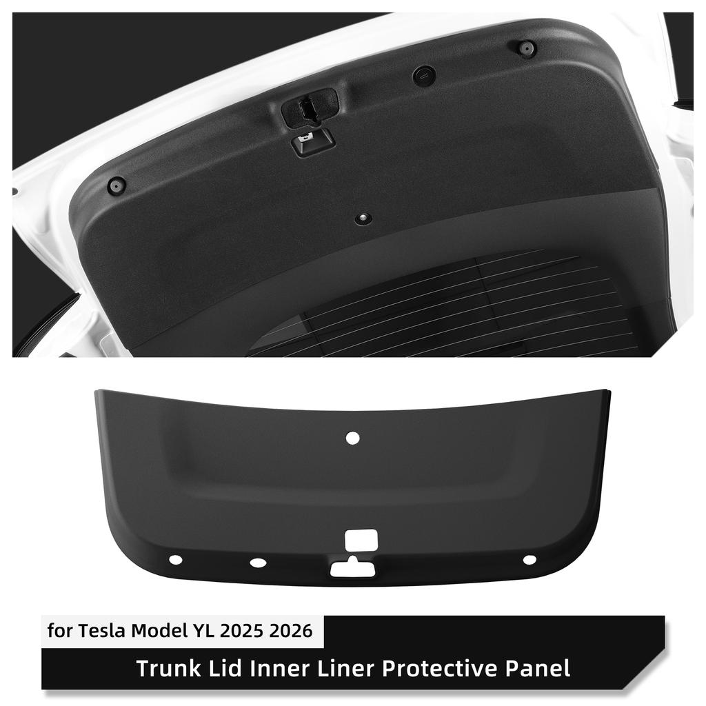 Smabee for Tesla Model YL 6Seat 2025 2026 Trunk Tailgate Protection Pad TPE Rear Trunk Door Anti-dirt Mat Car Accessories Black