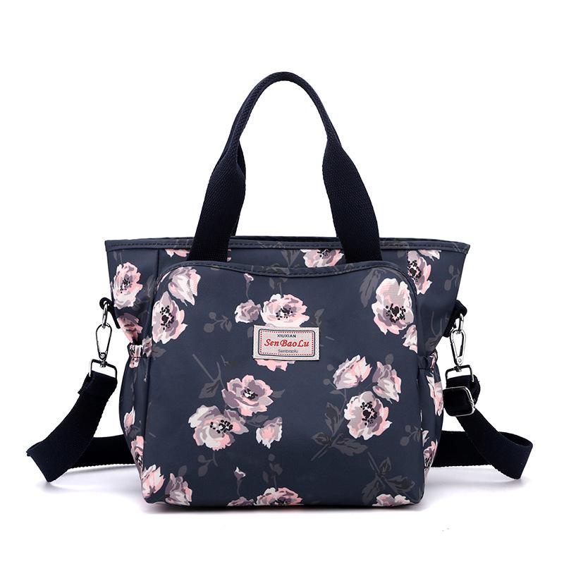2026 Leichte Damen-Crossbody-Tasche aus bedrucktem Nylon mit mehrschichtigen Reißverschlusstaschen