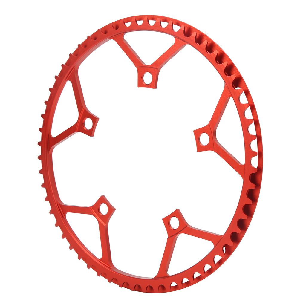 Fahrrad Kettenblatt 56Z 130 BCD Rot Aluminiumlegierung Leichtgewicht Faltrad Kettenrad mit Schutzring