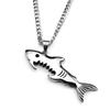 Fish Shark Beer Bottle Opener Pendant Necklaces for Men Stainless Steel Silver Color Multi-Function Hip Hop Male Chain Jewelry