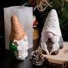 Christmas Gnome Mold Christmas Gnome Figurine Handmade Ornament Santa Claus Candle Silicone Mold