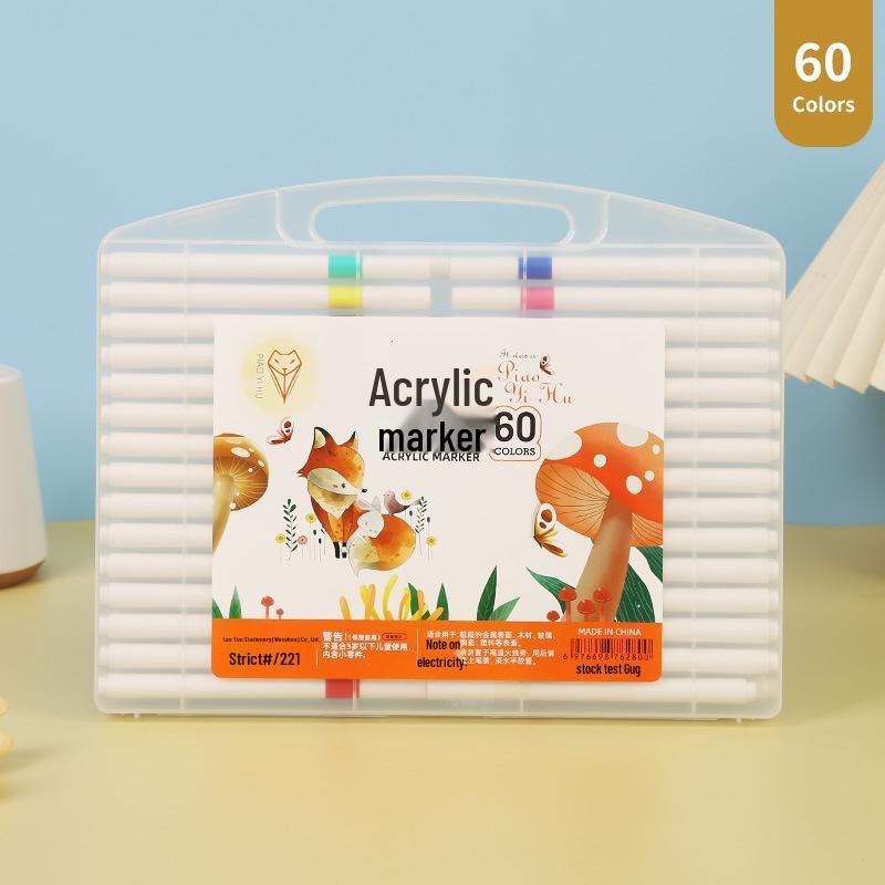 Akrylový fix s měkkým hrotem Black Box - Rychleschnoucí, Vrstvitelný, Nekrvácí, Ideální pro dětské DIY umění a graffiti malbu.