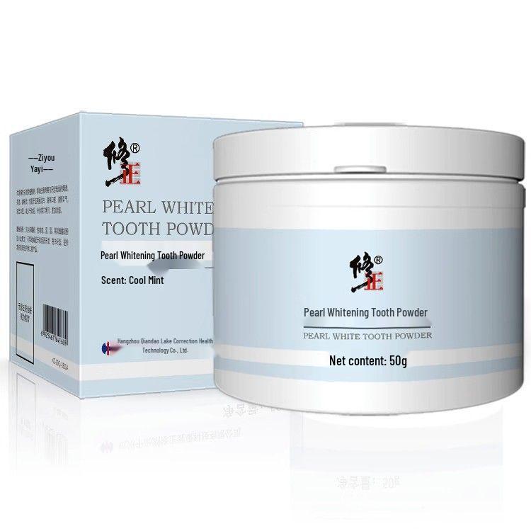 Pearl Whitening Tooth Powder: Cool Mint, Tartar Control & Breath Freshener