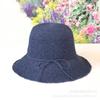 8Cm Japanese handmade crochet pull-up straw hat foldable sun hat children summer sun protection bucket hat sun hat