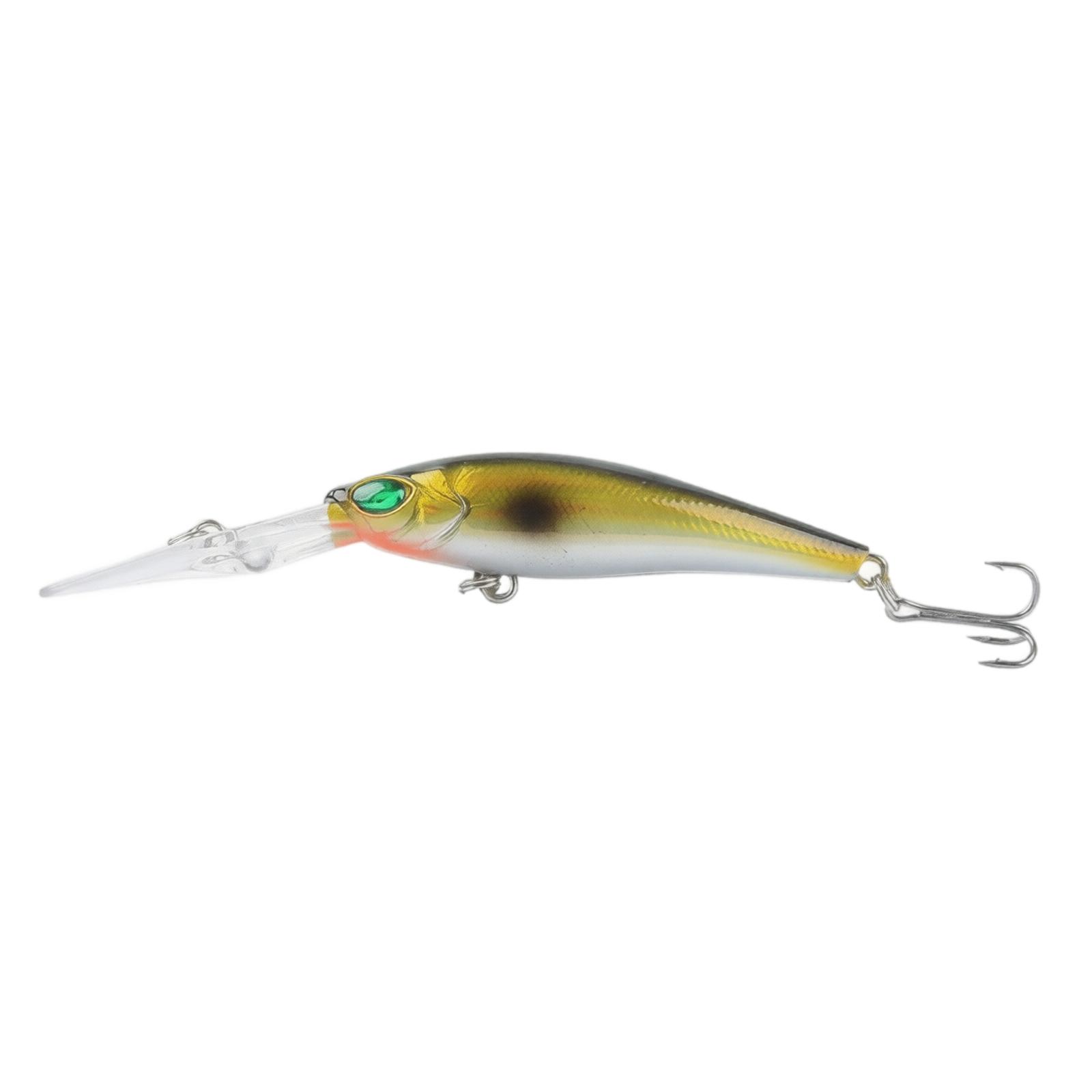 

Fishing Lure Hard Bait Floating Minnow Design Outdoor Fishing Lure for Bass Trout Pike Fishing with Treble Hooks and Diving Lip one size