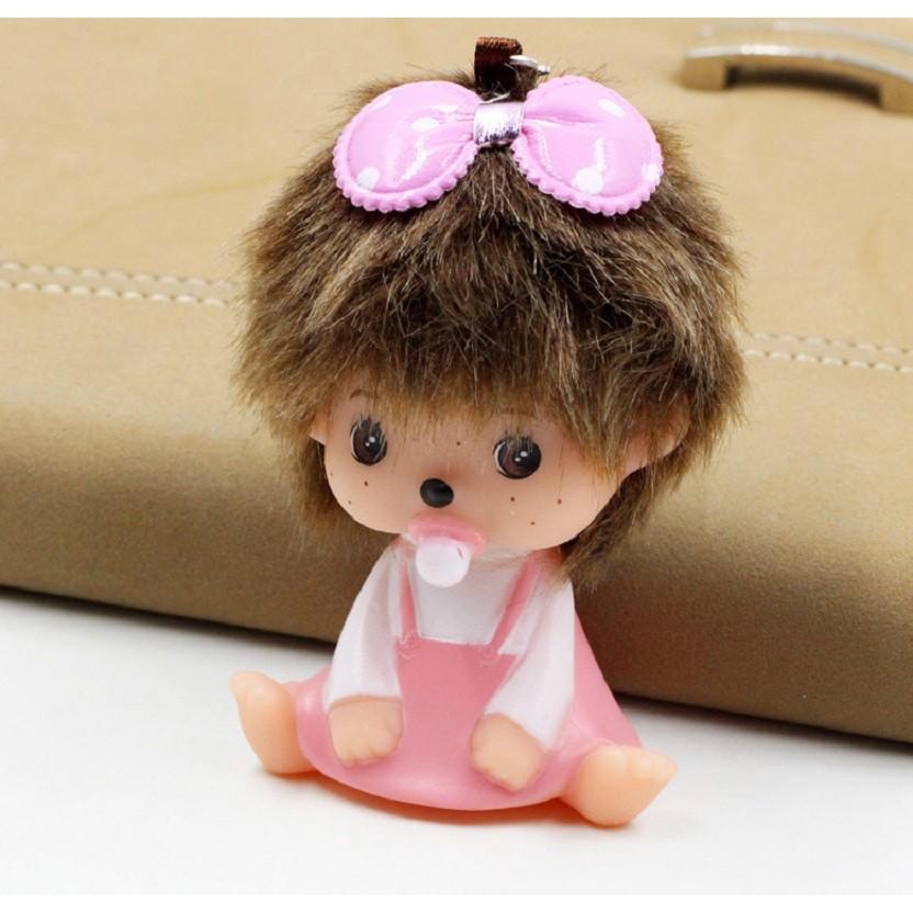 Llavero Muñeca Monchichi Llave de Coche Anillo de Cartera Accesorios para Bolso de Mujer Colgante