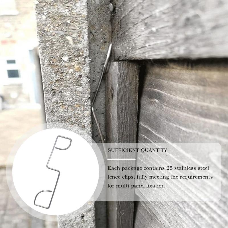 Stainless Steel Fence Clips 25Pcs/set Anti-vibration Garden Post Tensioning Clamps For Agricultural Farm Highway