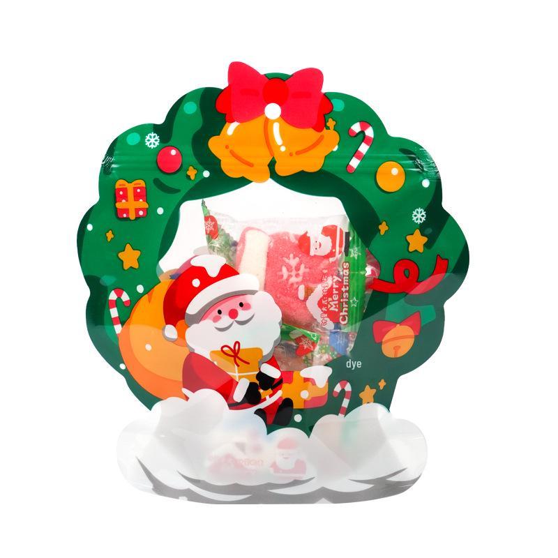 2024 Christmas Candy Gift Bags: Self-Sealing Snowman Holiday Socks Packaging