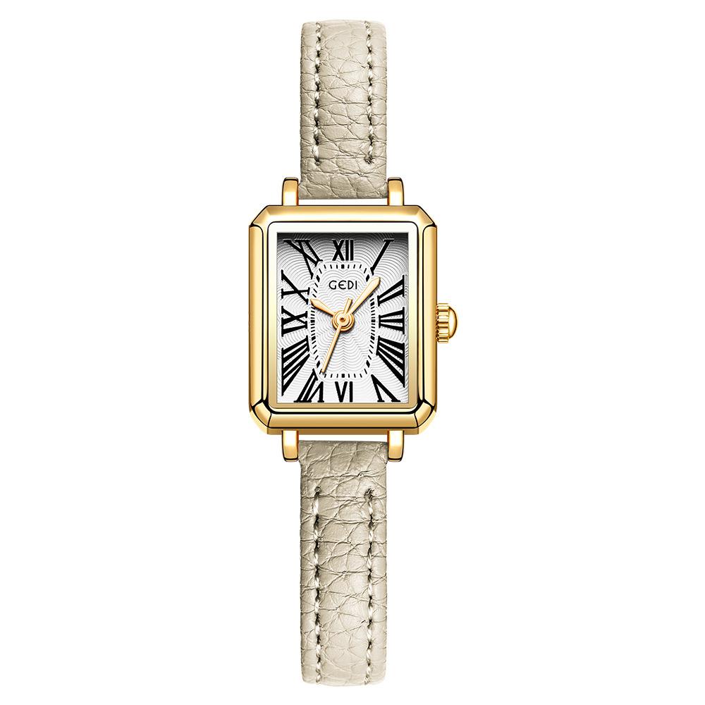 Roman Retro Small Exquisite Square Student Watch Women'S Simple Temperament Belt Quartz Watch