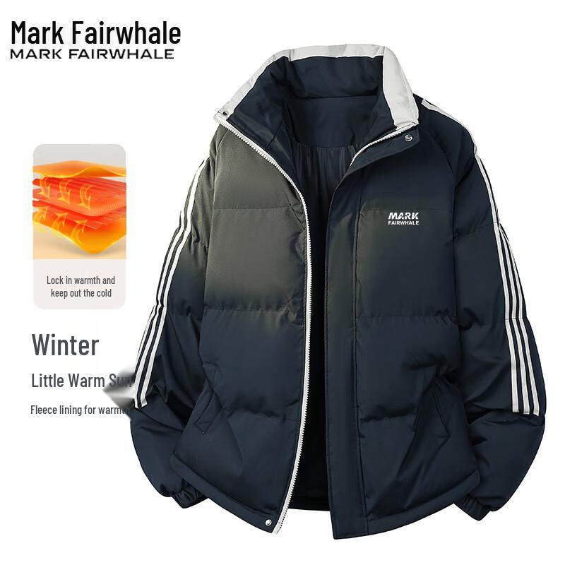Mark Fairwhale Herren Herbst/Winter Stehkragen Wattierte Jacke