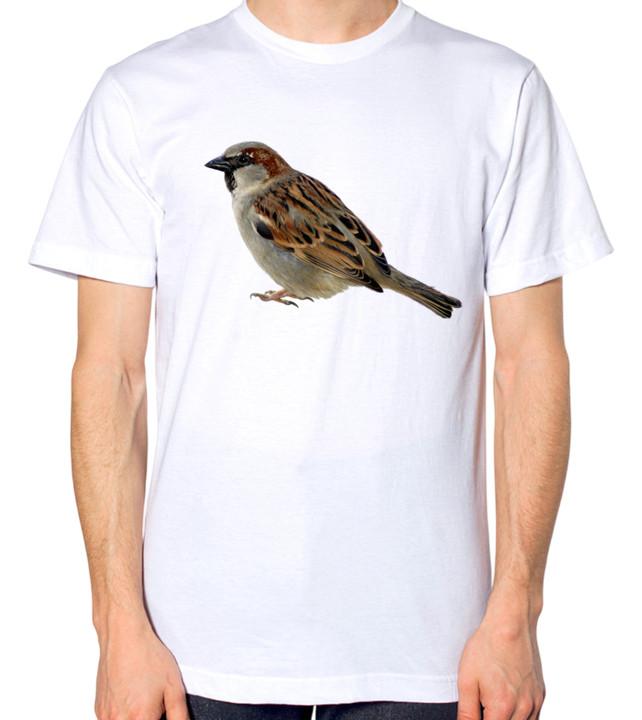 House Sparrow Bird Graphic Unisex T-Shirt Nature Wildlife Tee 3XL