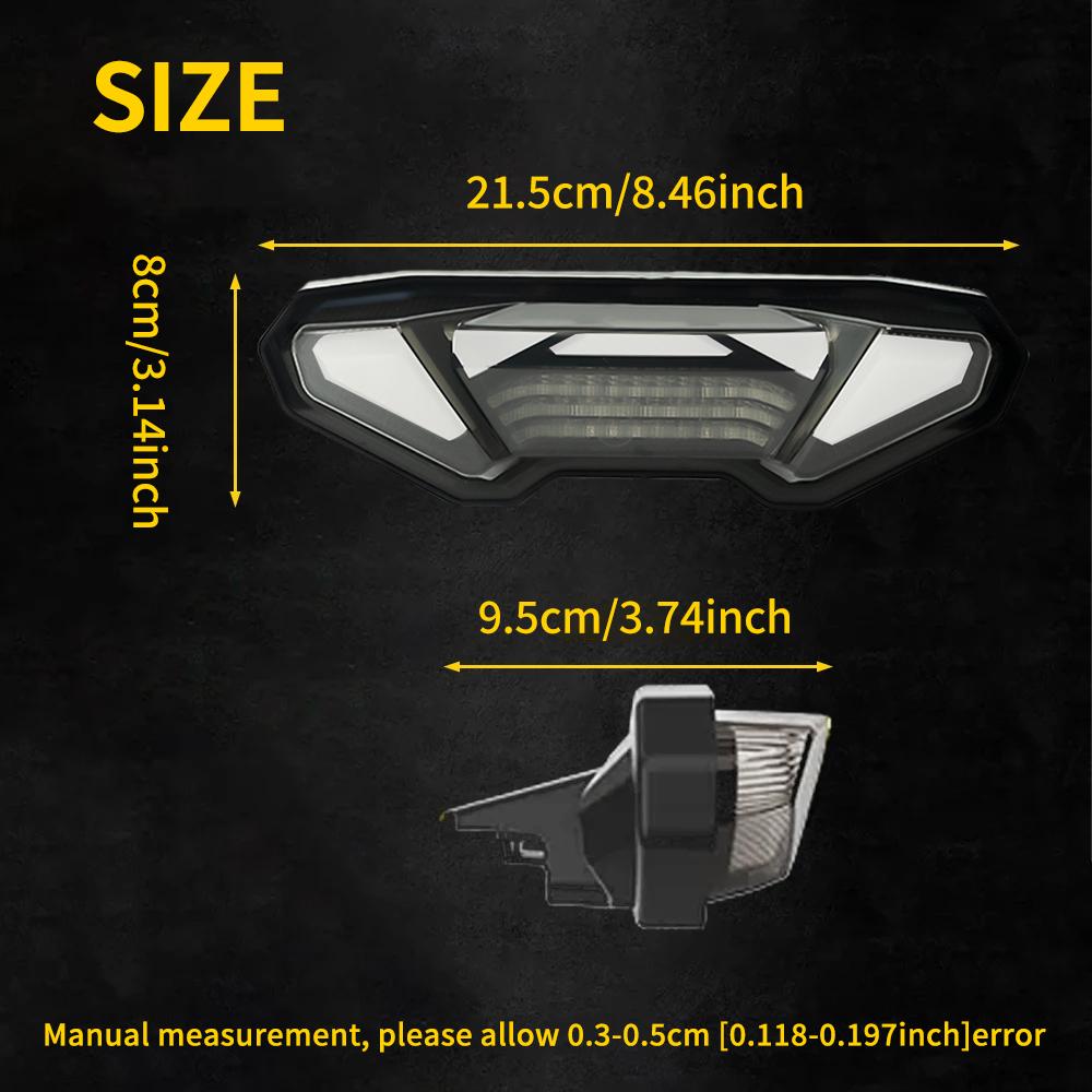 Motorcycle Tail Lights LED E24 Brake Lamp for Yamaha Tracer 900 GT 2017-2020 Tracer 9 GT 2025-2025 Taillight Turn Signal Light