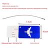 Luggage Tag Airplane Aircraft Luggage Tag Aluminium Alloy Anti-Loss Id Card Solid Color Travel Accessories