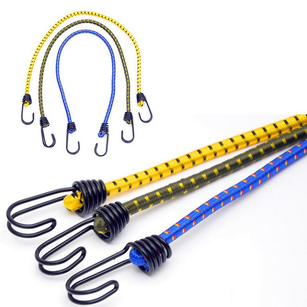 24'' Bungee-Seil mit Haken Latex Stark Elastisch Gepäckseil Widerstandsgestell Fracht Camping Wohnmobil Handkarren Spanngurte