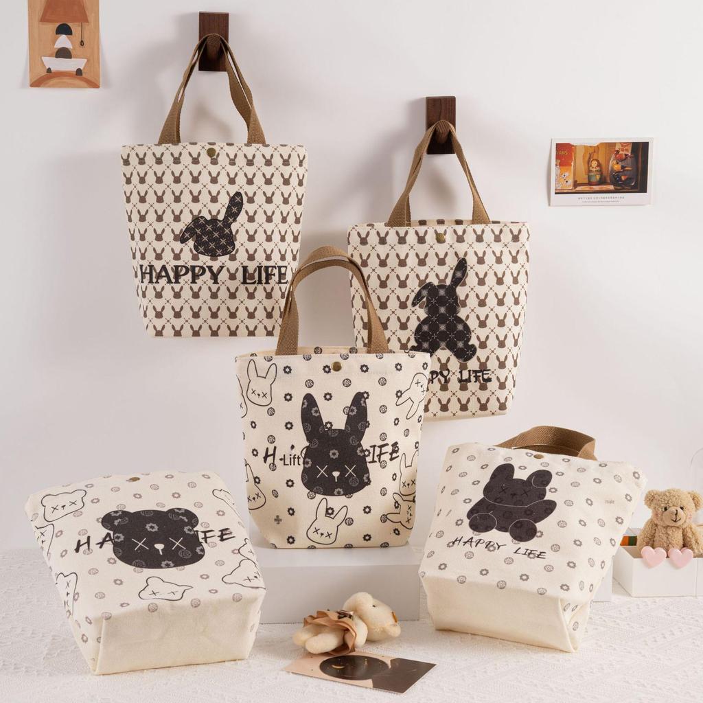 Luxuriöse Tragetasche aus Canvas mit Cartoon-Motiv – großes Fassungsvermögen, Geburtstagsgeschenk für Babys und Kinder