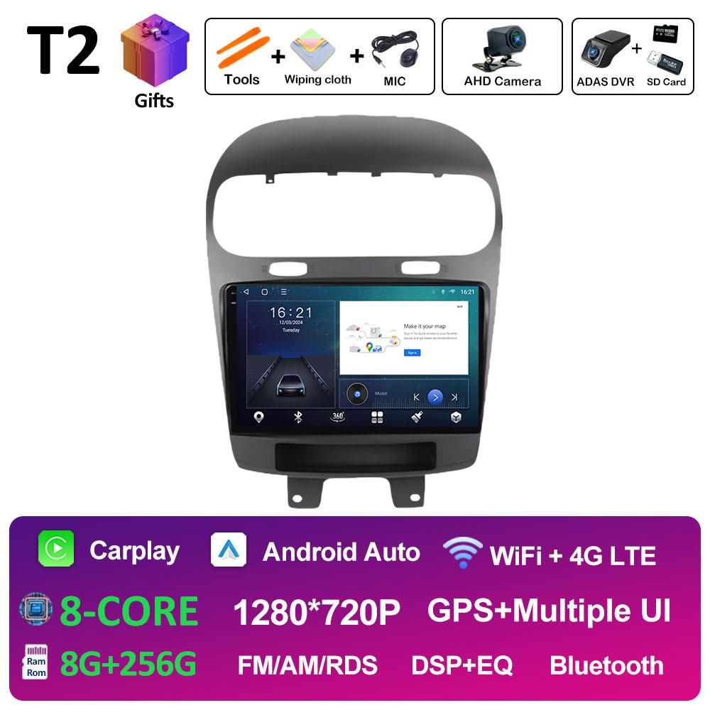 Android Smart System BT For Dodge Journey Fiat Freemont Leap 2011 2012 2013 2014 - 2020 DSP Stereo Cooling Fan QLED IPS Screen