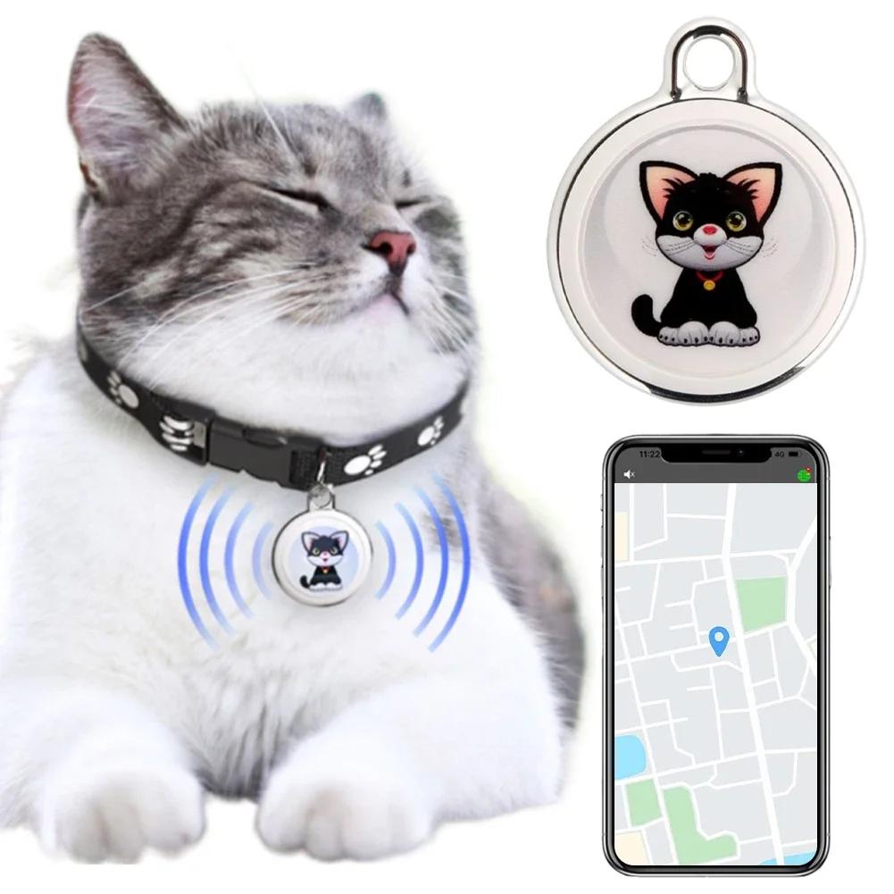 Evcil Hayvan Kaybolmaya Karşı GPS İzleyici Bluetooth Uyumlu Akıllı Giyilebilir Su Geçirmez Konum Belirleyici Gerçek Zamanlı İzleme Köpek Kedi Tasması Bulma Cihazı
