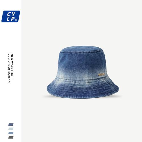 

2023 Gradient Tie-dye Bucket Hat Чоловічі джинсові капелюхи унісекс Боб Кепки в стилі хіп-хоп Gorros Men Sun Panama Fisherman Hat M56-58cm темно-синього кольору