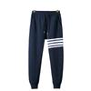 TB JL Four-Bar Waffle Sweatpants: Trendy European & American Loose Casual Trousers for Men & Women, Perfect for Autumn & Winter.