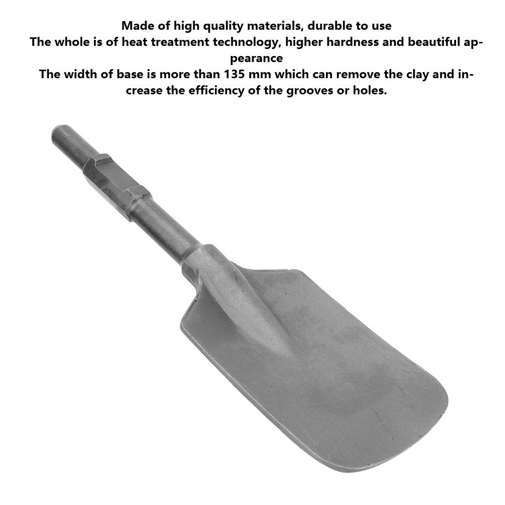 Chrome Steel Clay Spade Scoop Chisel Bit For Electric Breaker with Black Plastic Box