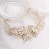 Trendy Wedding Tiara Baroque Crystal Flower Leaf Headdress Gold Rhinestone Headband Bridal Hair Jewelry Ms Wedding Accessories