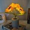 Sunflower Night Light: Rechargeable LED Bedroom Decoration Atmosphere Lamp, Ideal Birthday Gift for Girls.