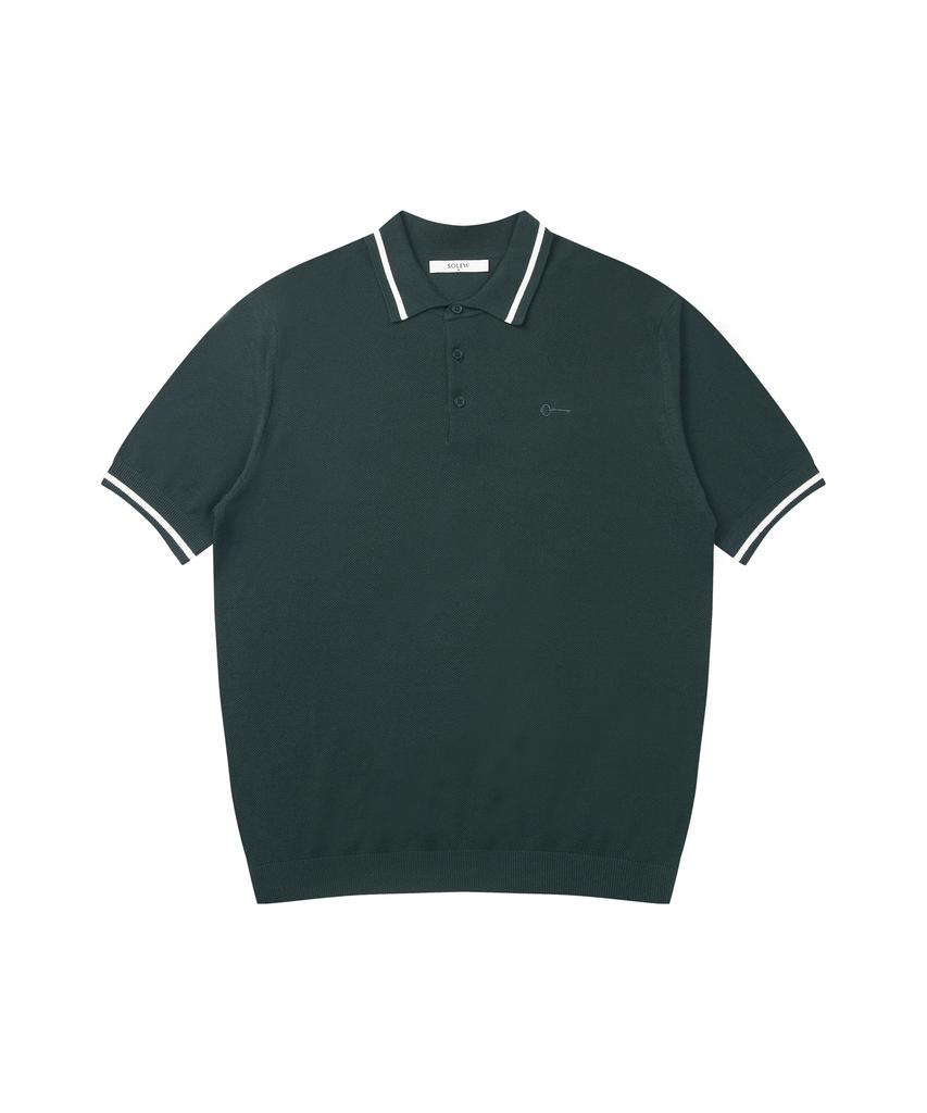 SOLEW Polo Knit_Dark Green