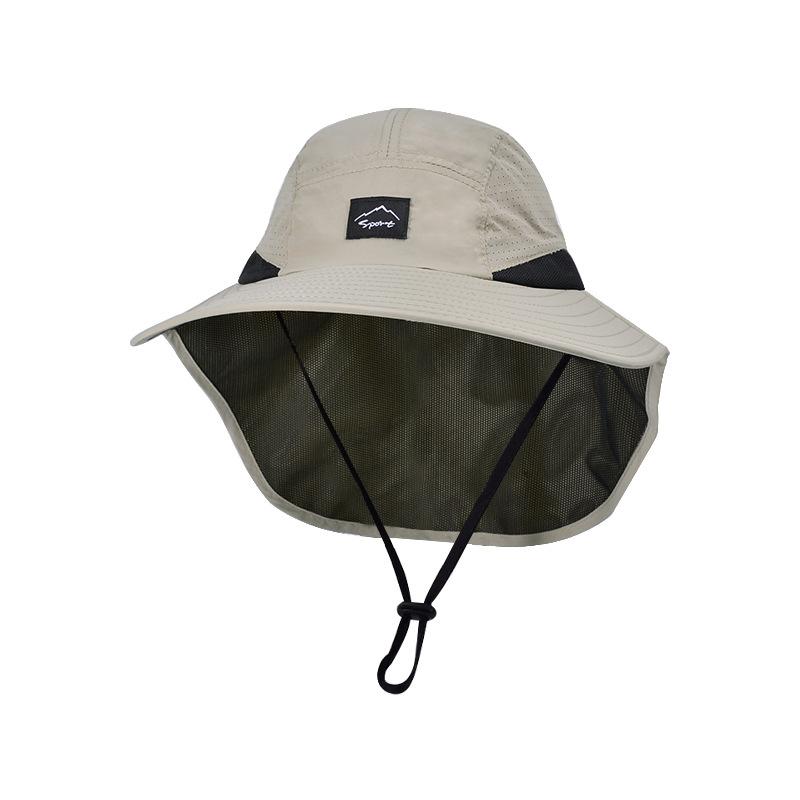 1136 children's hat summer large brim shawl sun hat outdoor outing bucket hat older children boy sun hat