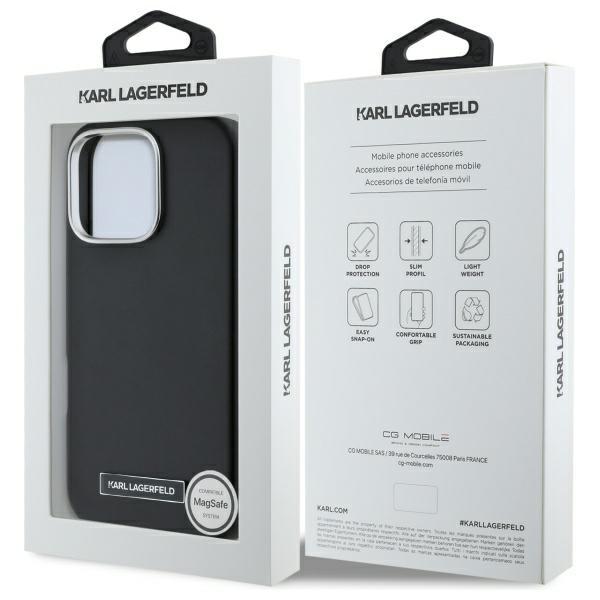 Karl Lagerfeld Klhmp16Lpgmsrpk Iphone 16 Pro 6.3 Czarny/Black Hardcase Fw Metal Plate Magsafe