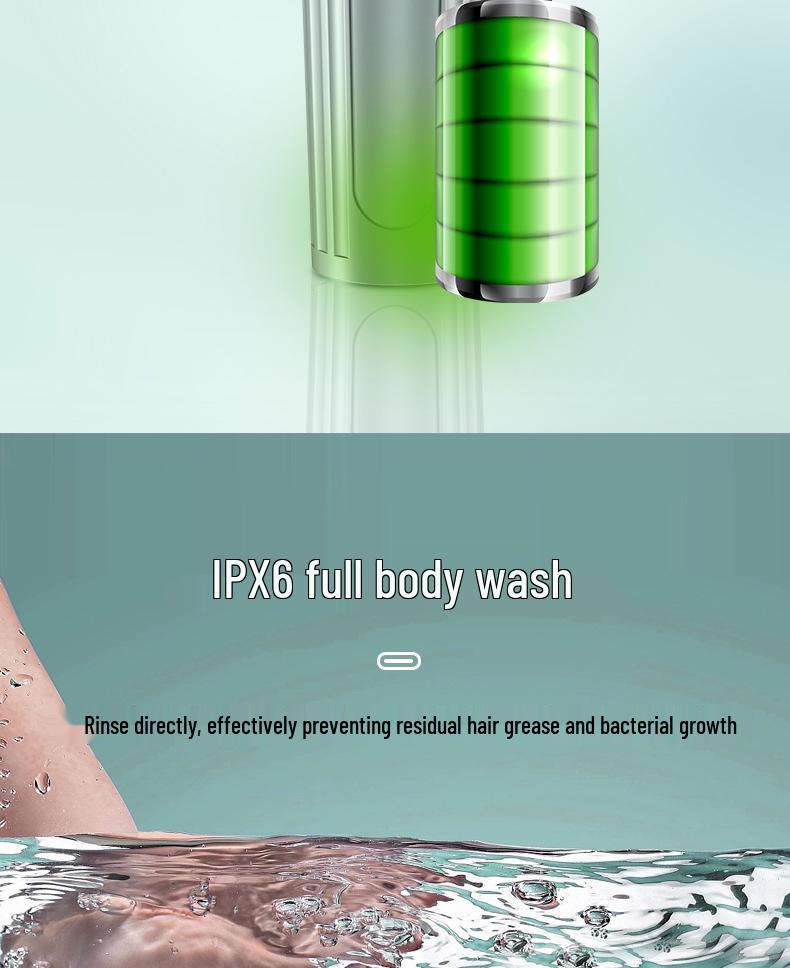 Portable Electric Shaver with LED Display & Fast Charging