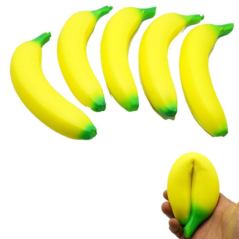 Bananowy Squishy Zabawka Powoli Powracająca Miękki Antystresowy Owocowe Ściskane Zabawki dla Dzieci Dorosłych Ulgę w Stresie Prezent