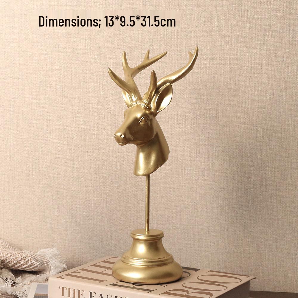 European Retro Deer Head Ornament: Creative Antler Decor for Living Room or Wine Cabinet