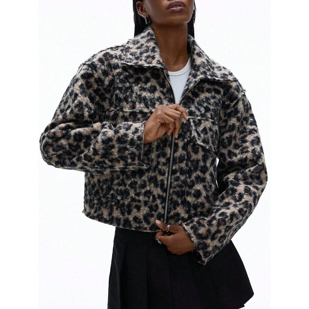 

Tweed Cropped Jackets for Women Autumn Winter Short Coat Jacket Women Zip Crop Demi-season Jacket Woman Outerwears XS