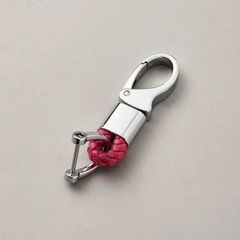 

Custom Logo Name Fashionable Woven Rope Keychain Personalized Horseshoe Buckle Car Keyring Women Men Key Ring Chain Gift Blank