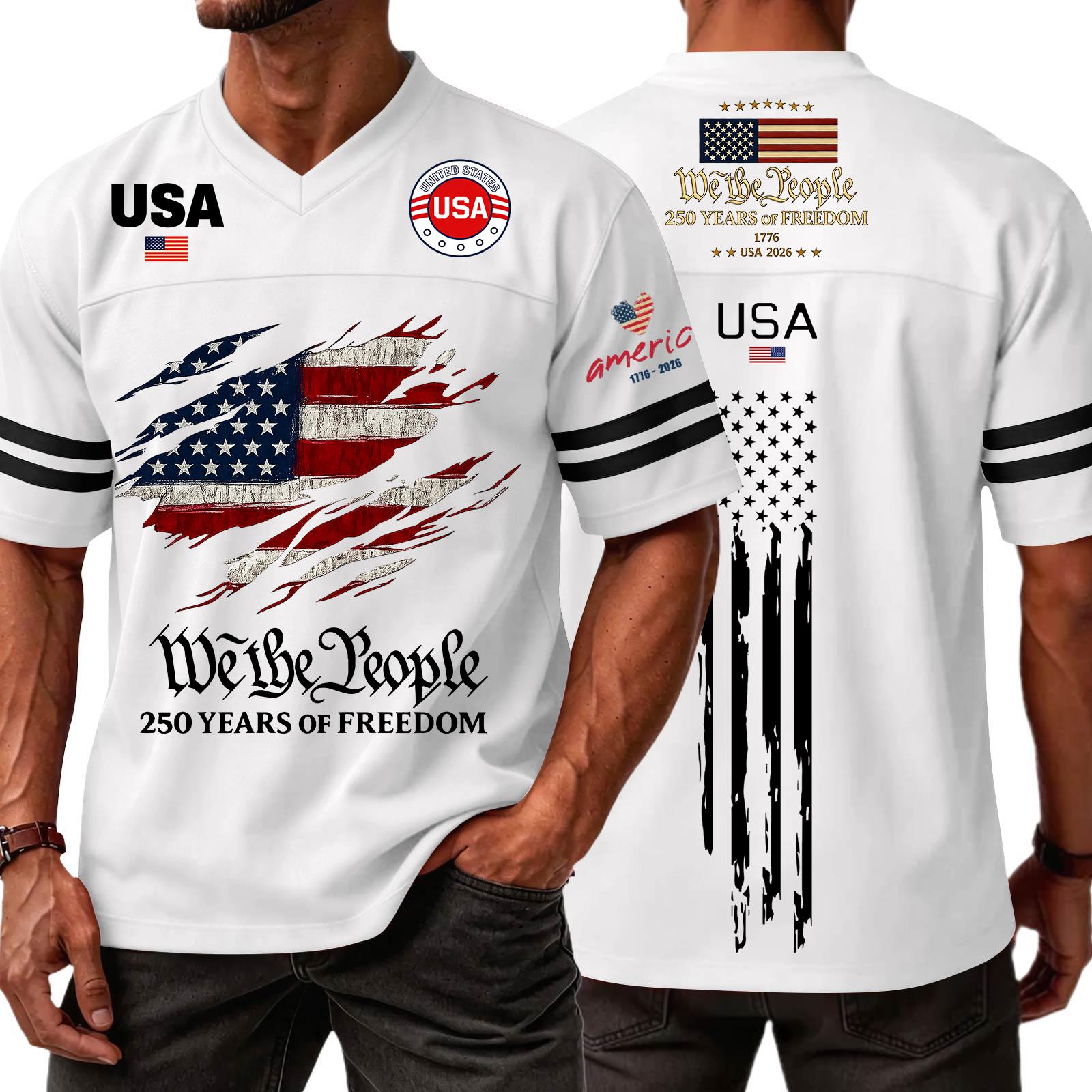 

Men s Casual Fashion V-Neck Independence Day Print Short Sleeve Sports T-Shirt Top XS білий