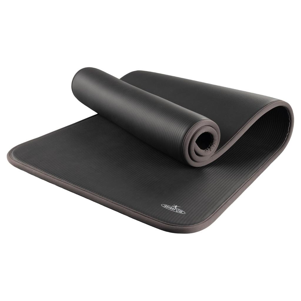 IRONMAN CLUB Rim Flow Yoga Mat, 15mm, Black, Extra Thick, IMC-183