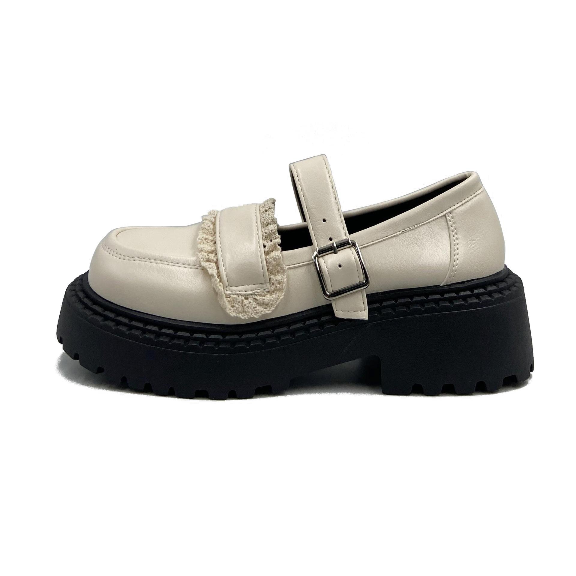 

Туфли Мэри Джейн на платформе женские весна-лето 2025 года новые британские туфли в стиле колледжа с неглубоким воротом и пряжкой в одно слово love jk single 40