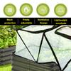 Garden Plant Cover Foldable Garden Accelerator Plants Cover with Two Air Hole Garden Row Plants Mesh Cover for Freeze Protection