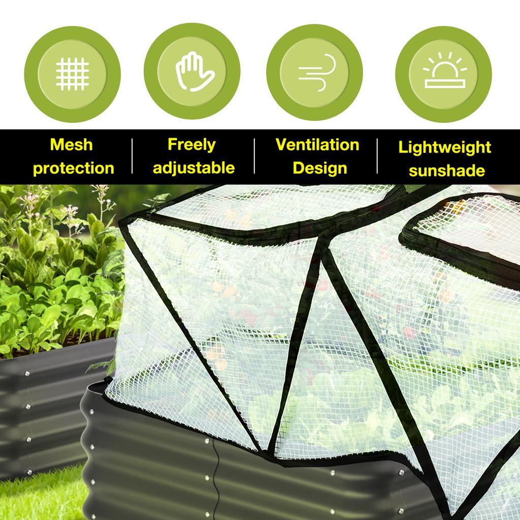 Garden Plant Cover Foldable Garden Accelerator Plants Cover with Two Air Hole Garden Row Plants Mesh Cover for Freeze Protection